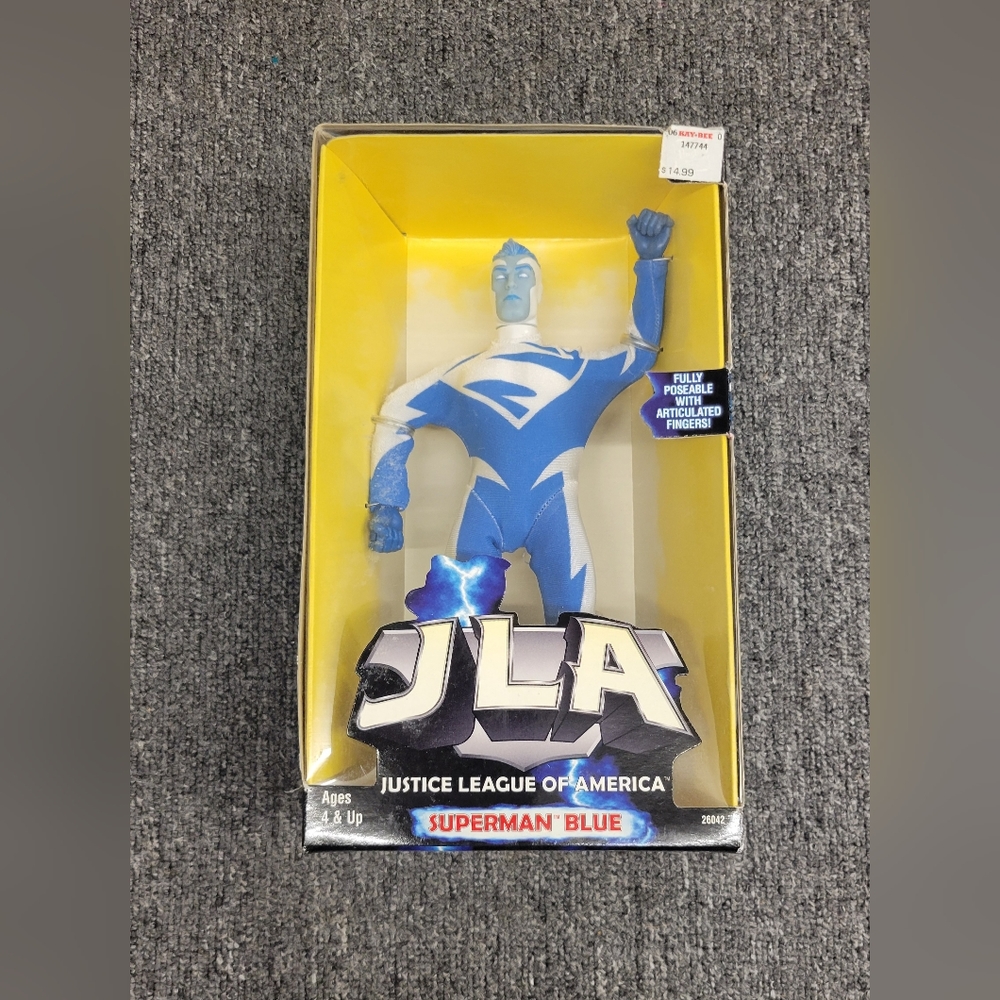 Superman Blue Justice League of America Action Figure by Hasbro NIB 1999 JLA